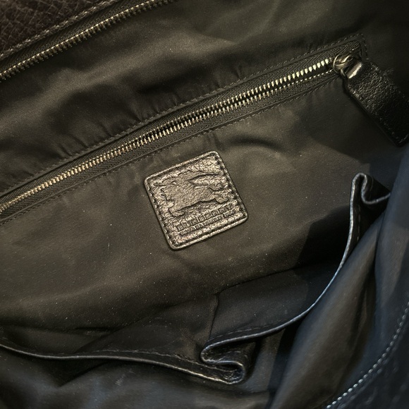 Burberry Black Super Nova Check Nylon and Leather Chain Large Tote Shoulder Bag - Picture 4 of 5